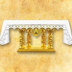 Flash Sale Articles Religieux JP Nappe brodée richelieu blanc pour autel