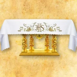 Online Articles Religieux JP nappe brodée richelieu pour église