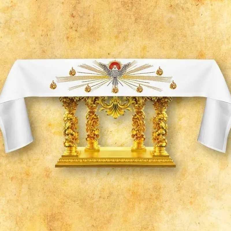 Best Sale Articles Religieux JP nappe d'autel avec motif Saint esprit