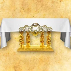 Sale Articles Religieux JP nappe d'autel brodée