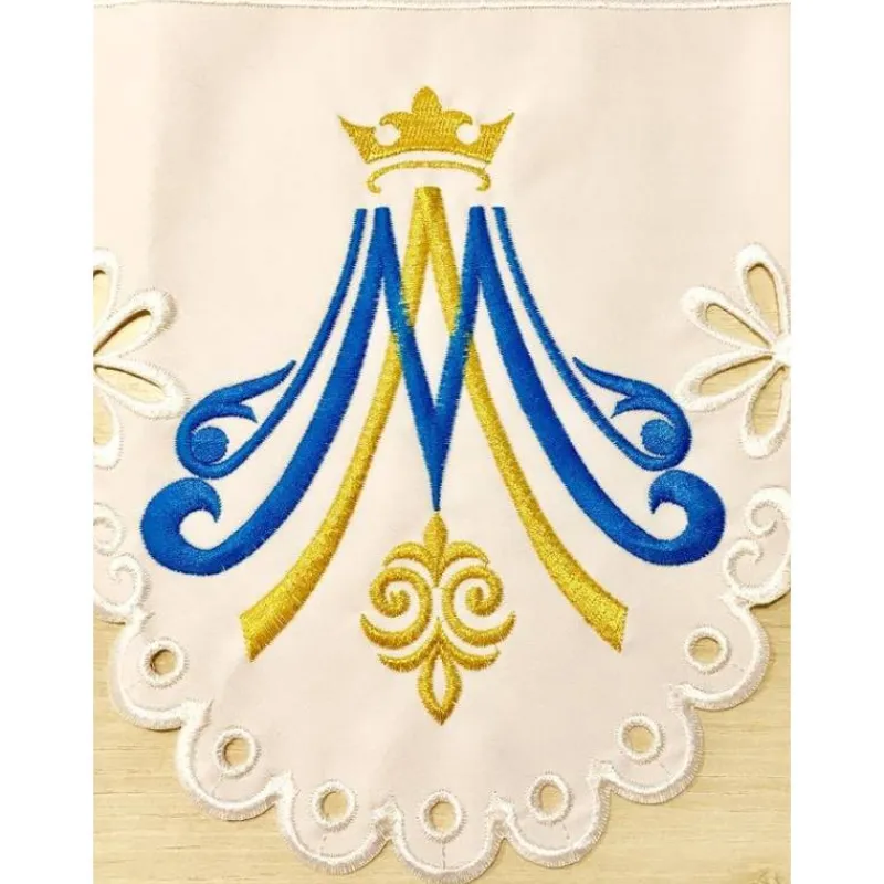 New Articles Religieux JP nappe d'autel brodée mariale pour église