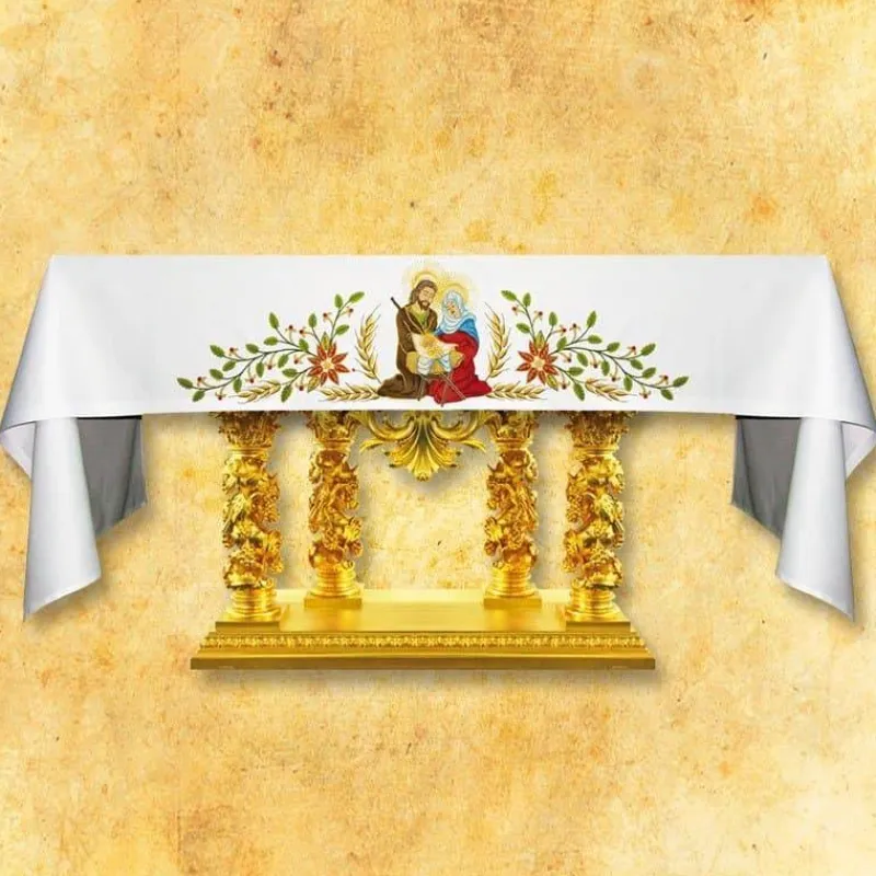 Fashion Articles Religieux JP nappe d'autel pour église avec motif Noël