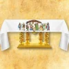Best Sale Articles Religieux JP nappe d'autel pour église avec motif Noël
