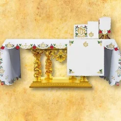 Flash Sale Articles Religieux JP nappe d'autel pour église avec motif Roses