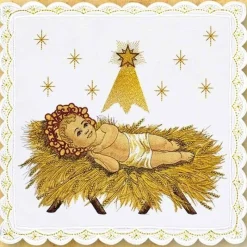 Best Sale Articles Religieux JP Pale liturgique brodée avec motif Noêl