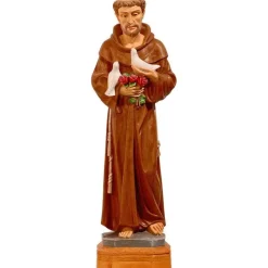 Store Articles Religieux JP saint françoise avec pigeons petit statue