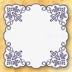 Sale Articles Religieux JP serviette d'autel violet brodée