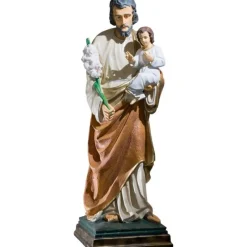 Sale Articles Religieux JP statue saint Joseph avec enfant et lis