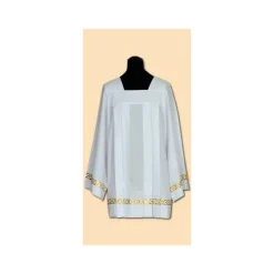 Clearance Articles Religieux JP Surplis de prêtre avec bande dorée -